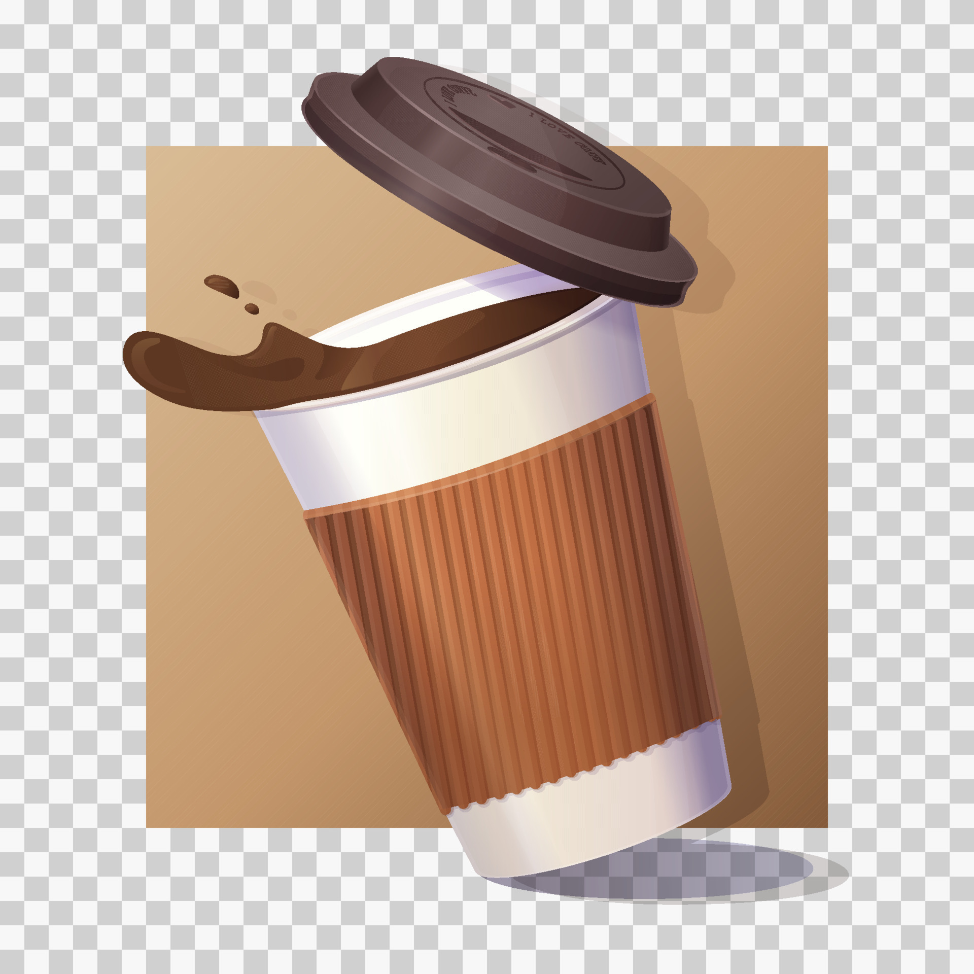 Coffee cup holder paper design beverage drink Vector Image