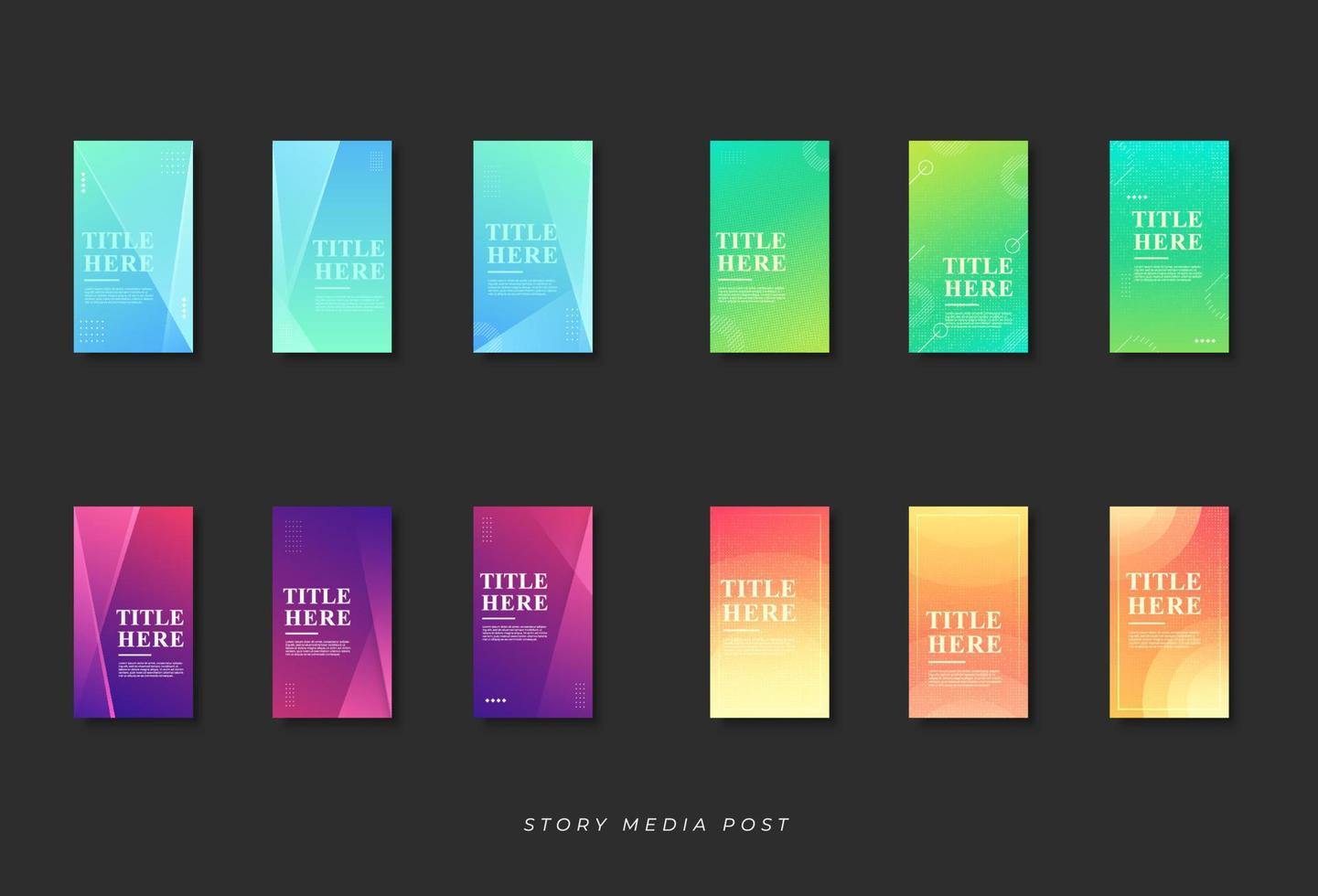 Creative Story Package background. colorful, gradation, elegant style, line, abstract, suitable for your business. vector