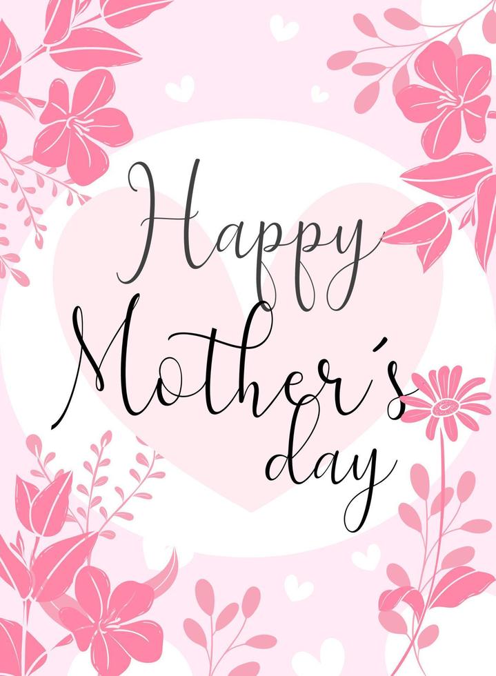 Happy Mothers Day Illustration, Mothers Day Gift Card,Celebration Day, Mothers day Card vector