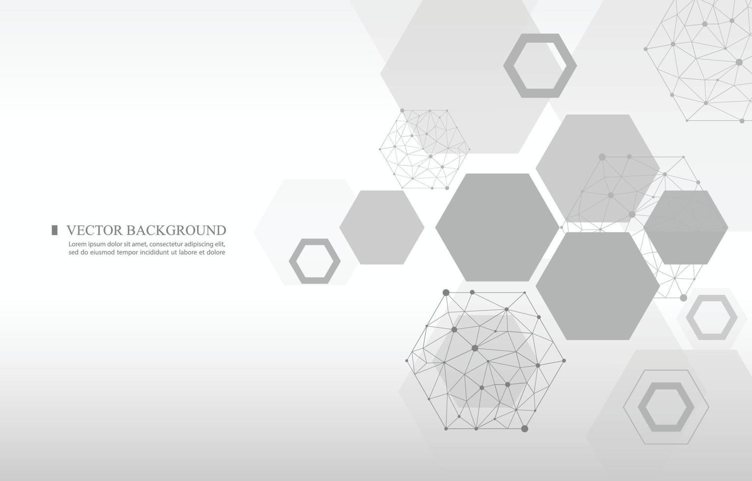 White geometric vector background.futuristic hexagon shape.technology wallpaper