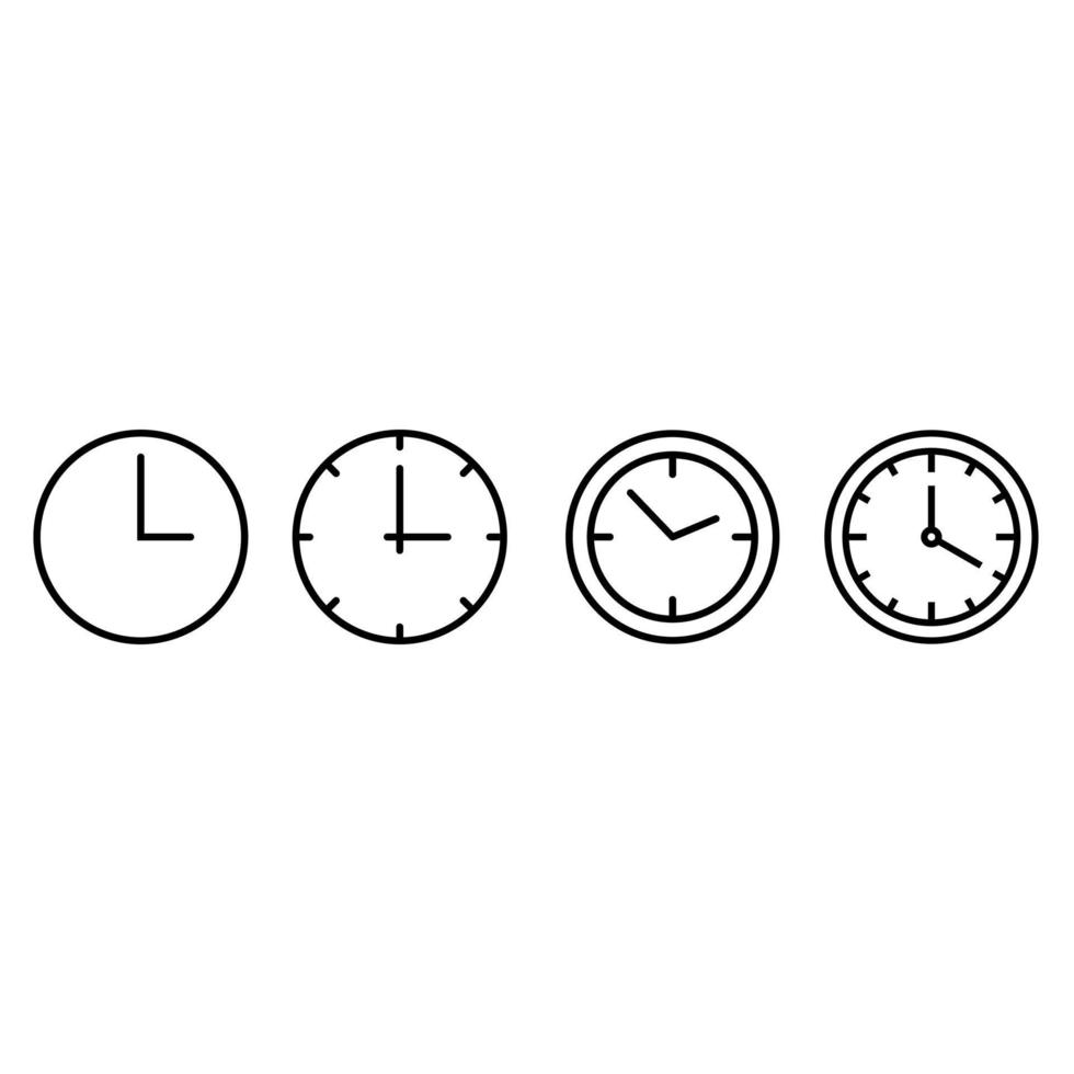 Time icon vector set. clock illustration sign collection. watch symbol.