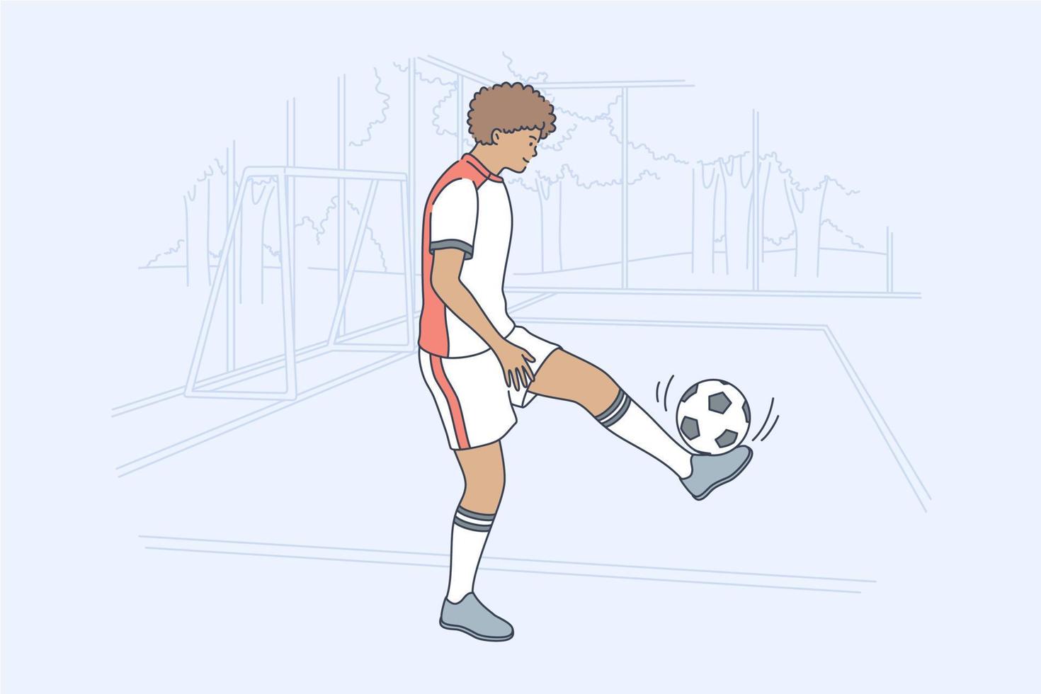 Sport, training, game, football, activity concept vector