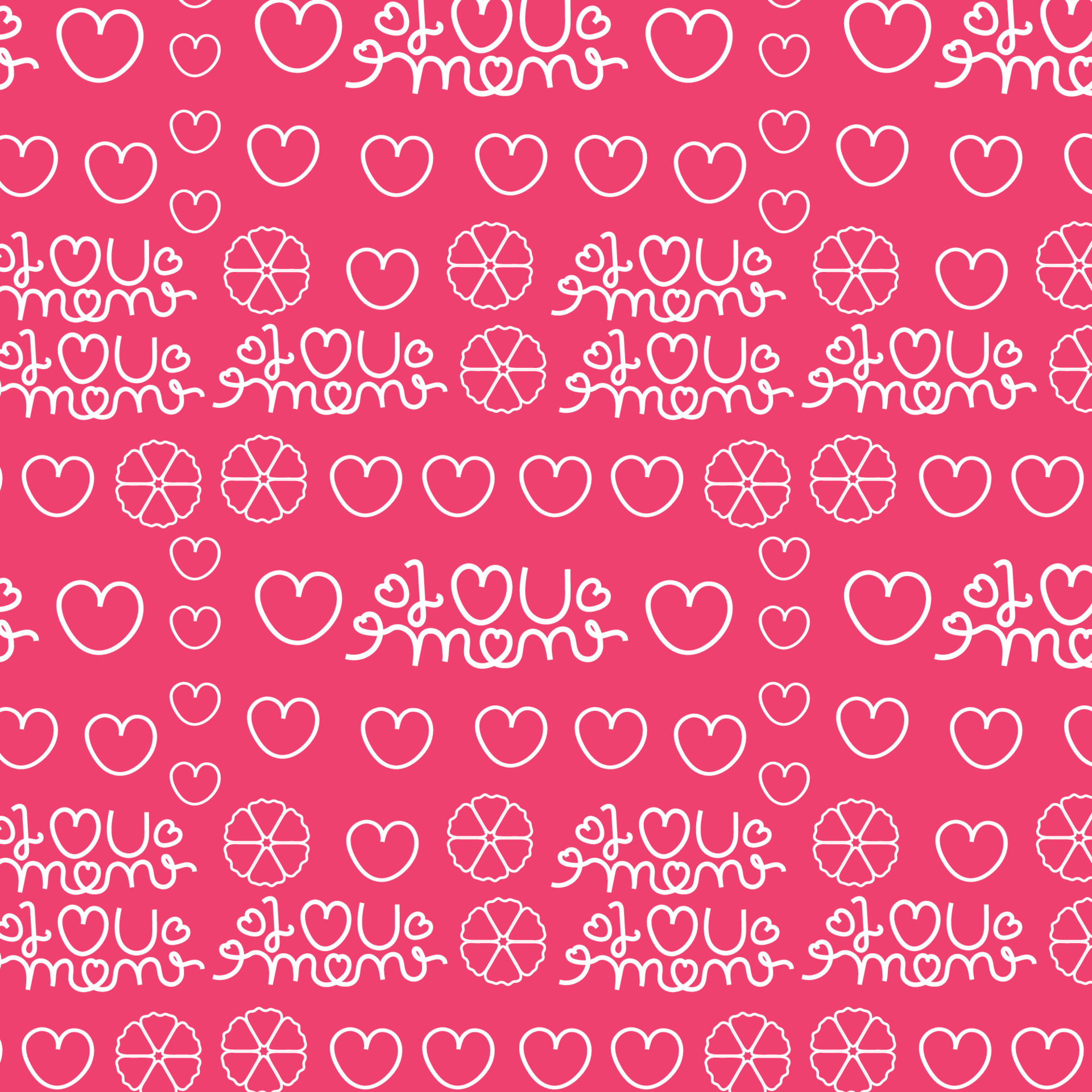 seamless mothers day pattern, I love you mom, mommy,mama ever, Lettering  words with heart mother day Repeating Pattern, Happy Mothers day gift  seamless word pattern,textiles fabric pink background 23155445 Vector Art at