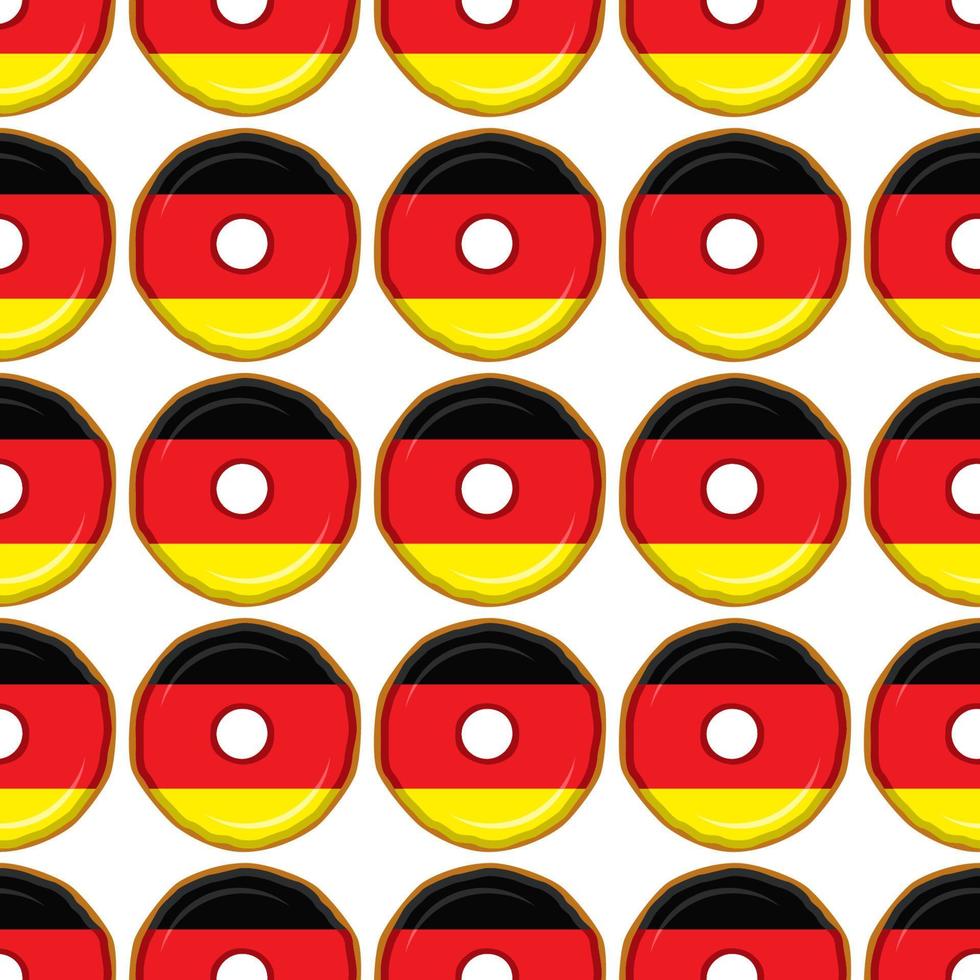 Pattern cookie with flag country Germany in tasty biscuit vector