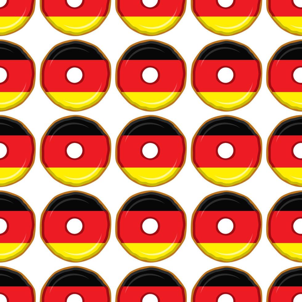 Pattern cookie with flag country Germany in tasty biscuit vector