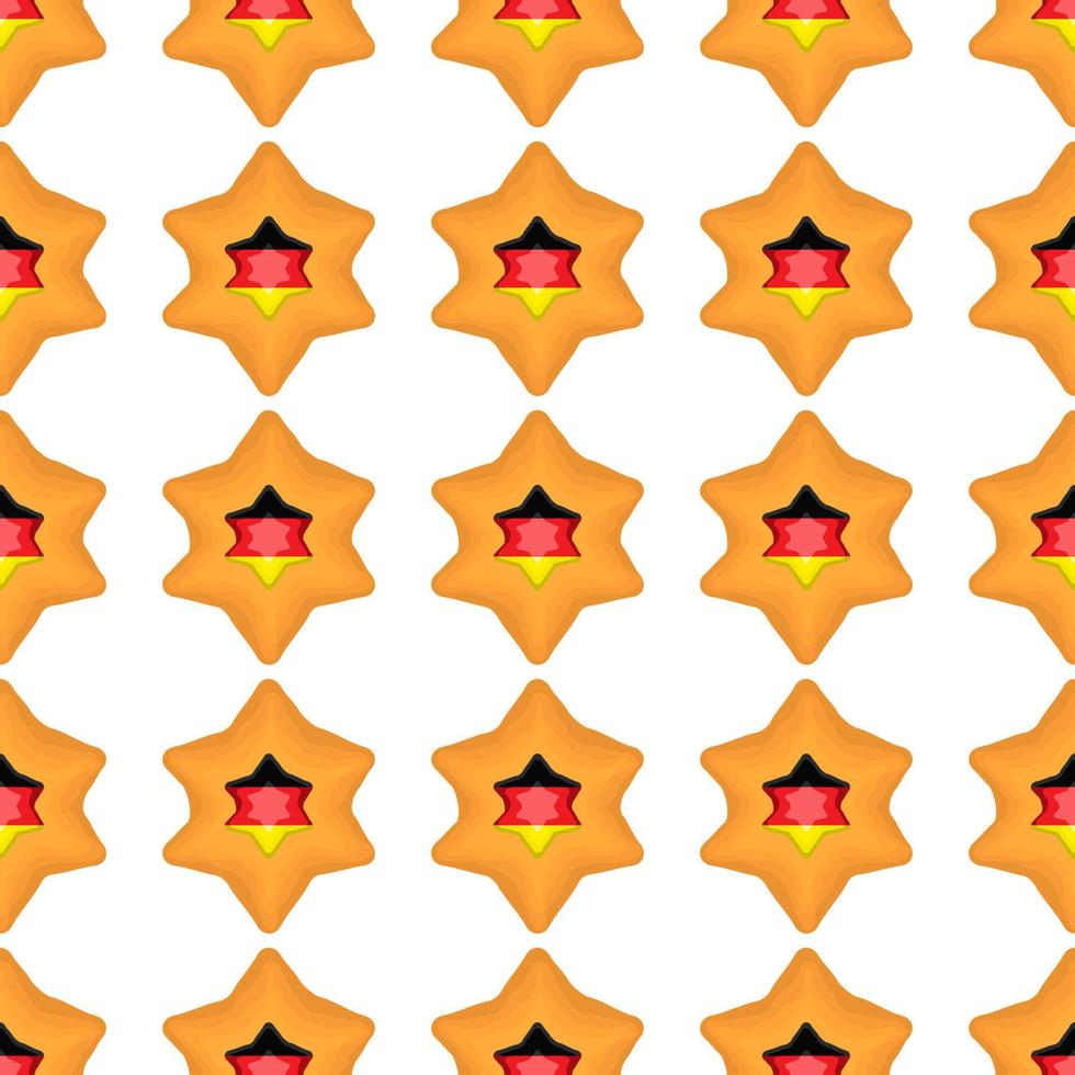 Pattern cookie with flag country Germany in tasty biscuit vector