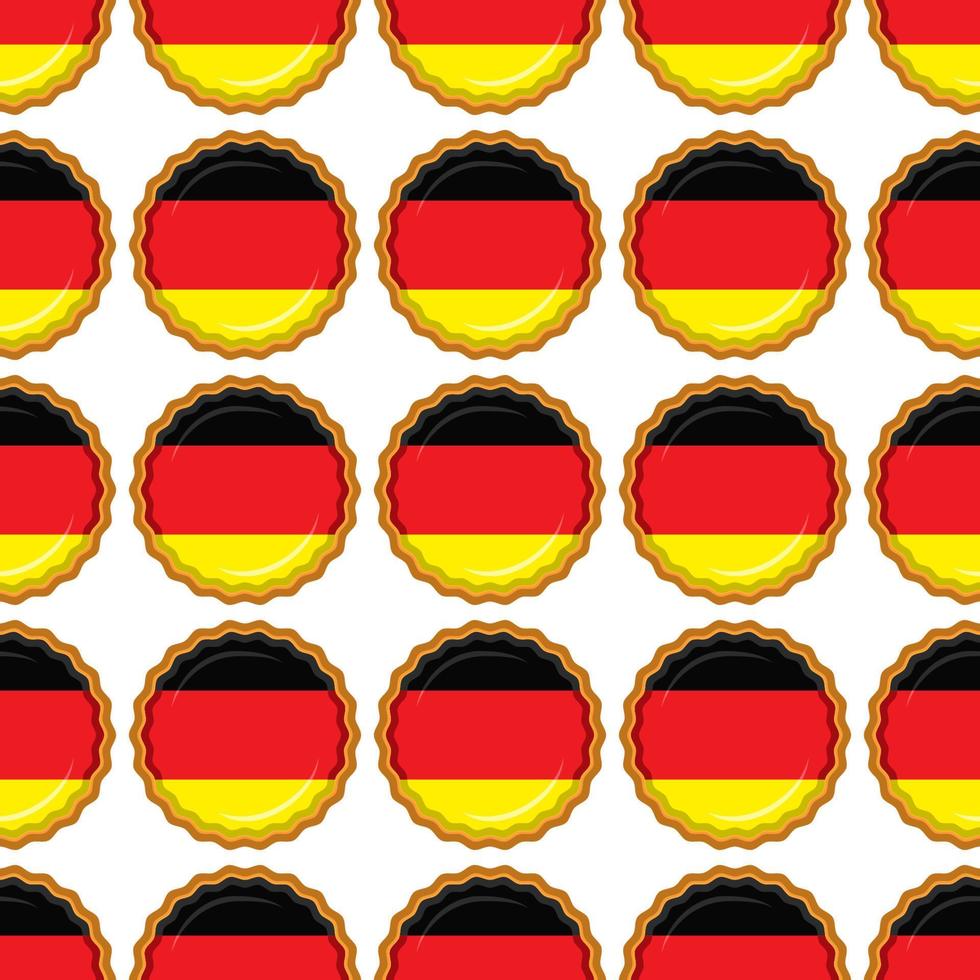 Pattern cookie with flag country Germany in tasty biscuit vector