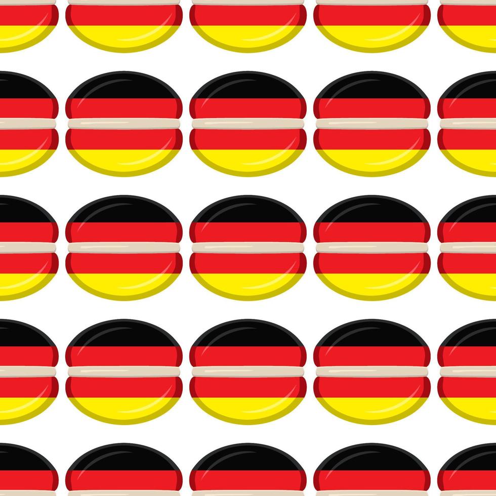 Pattern cookie with flag country Germany in tasty biscuit vector
