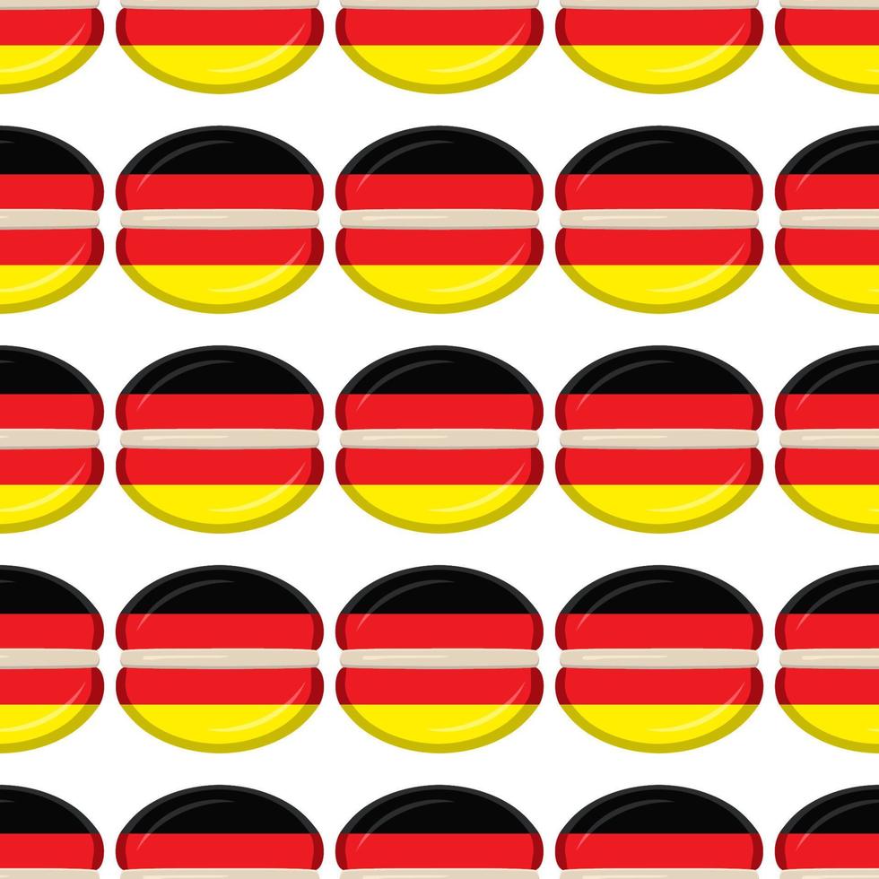 Pattern cookie with flag country Germany in tasty biscuit vector
