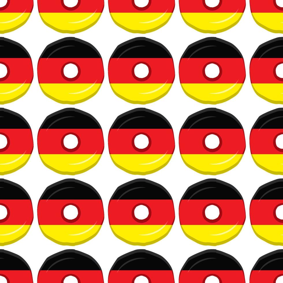 Pattern cookie with flag country Germany in tasty biscuit vector