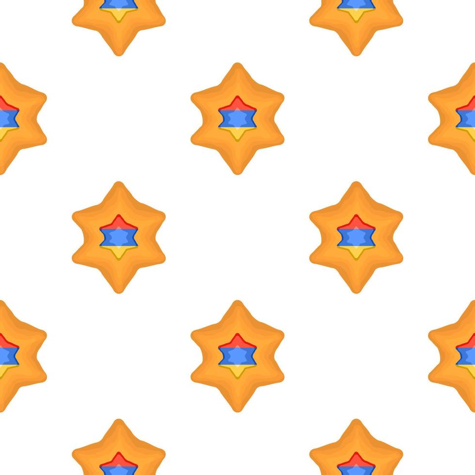 Pattern cookie with flag country Armenia in tasty biscuit vector
