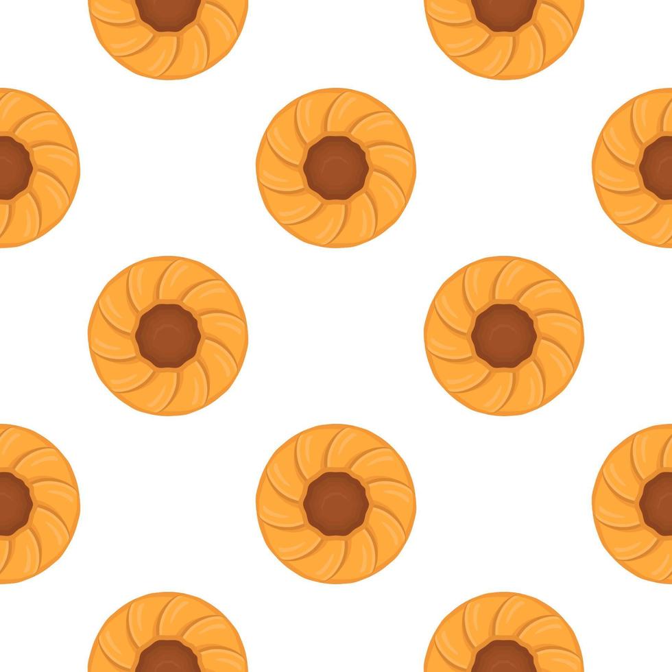 Pattern homemade cookie different taste in pastry biscuit vector