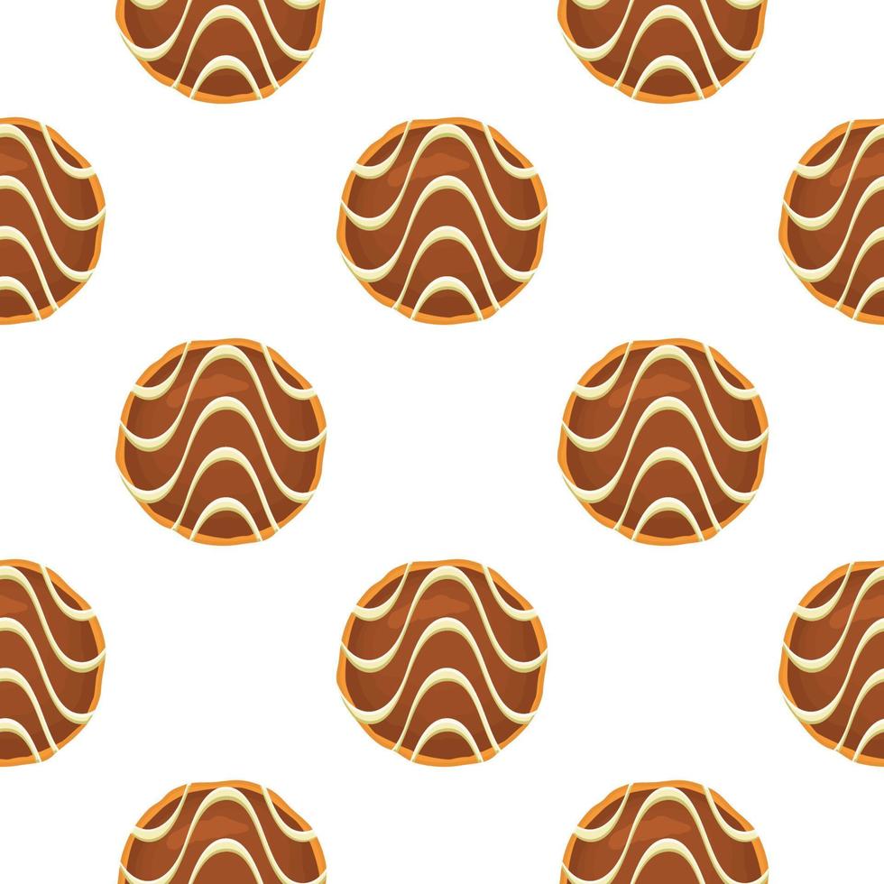 Pattern homemade cookie different taste in pastry biscuit vector