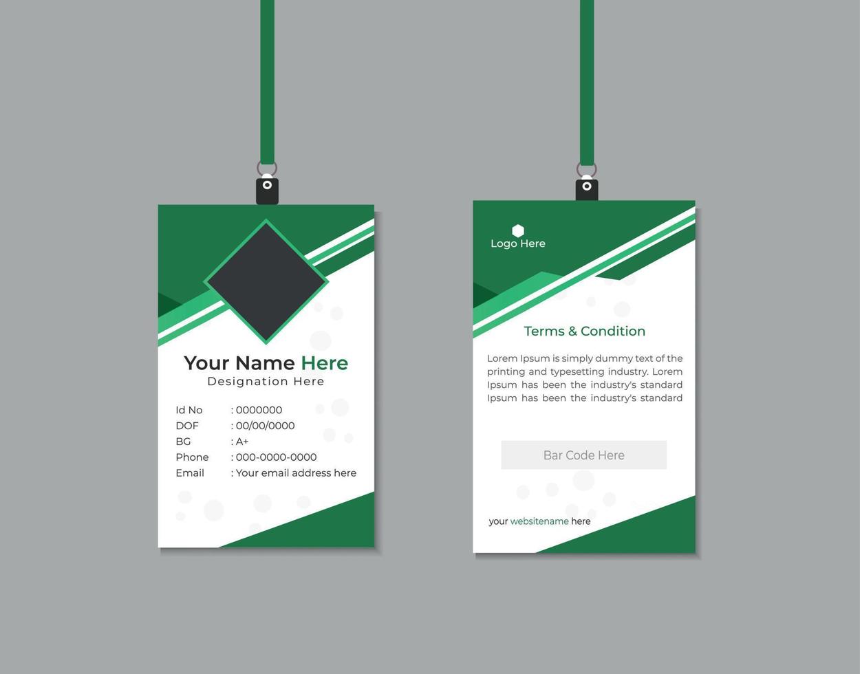 id card design template vector