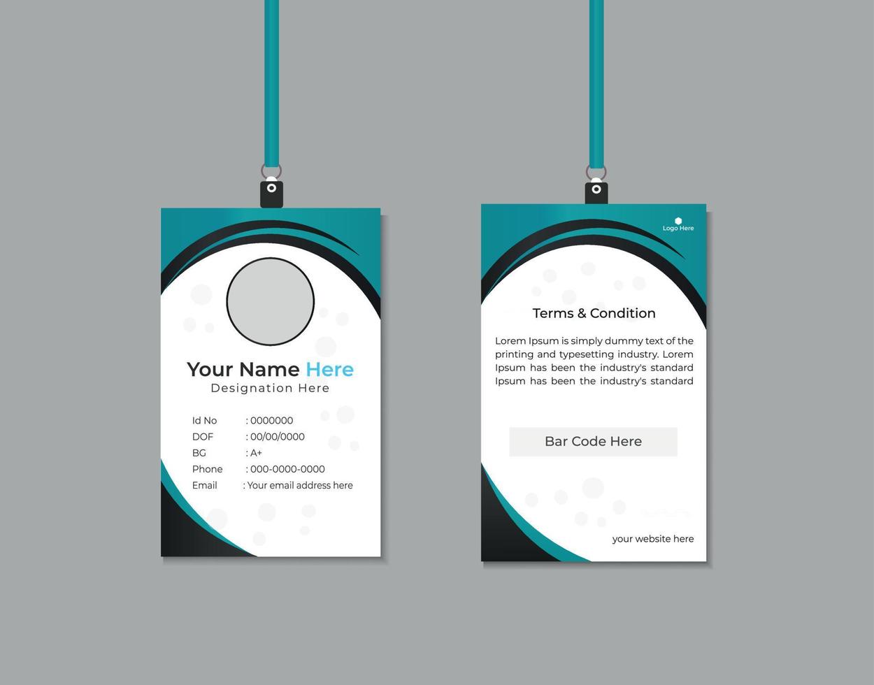 modern id card design template vector
