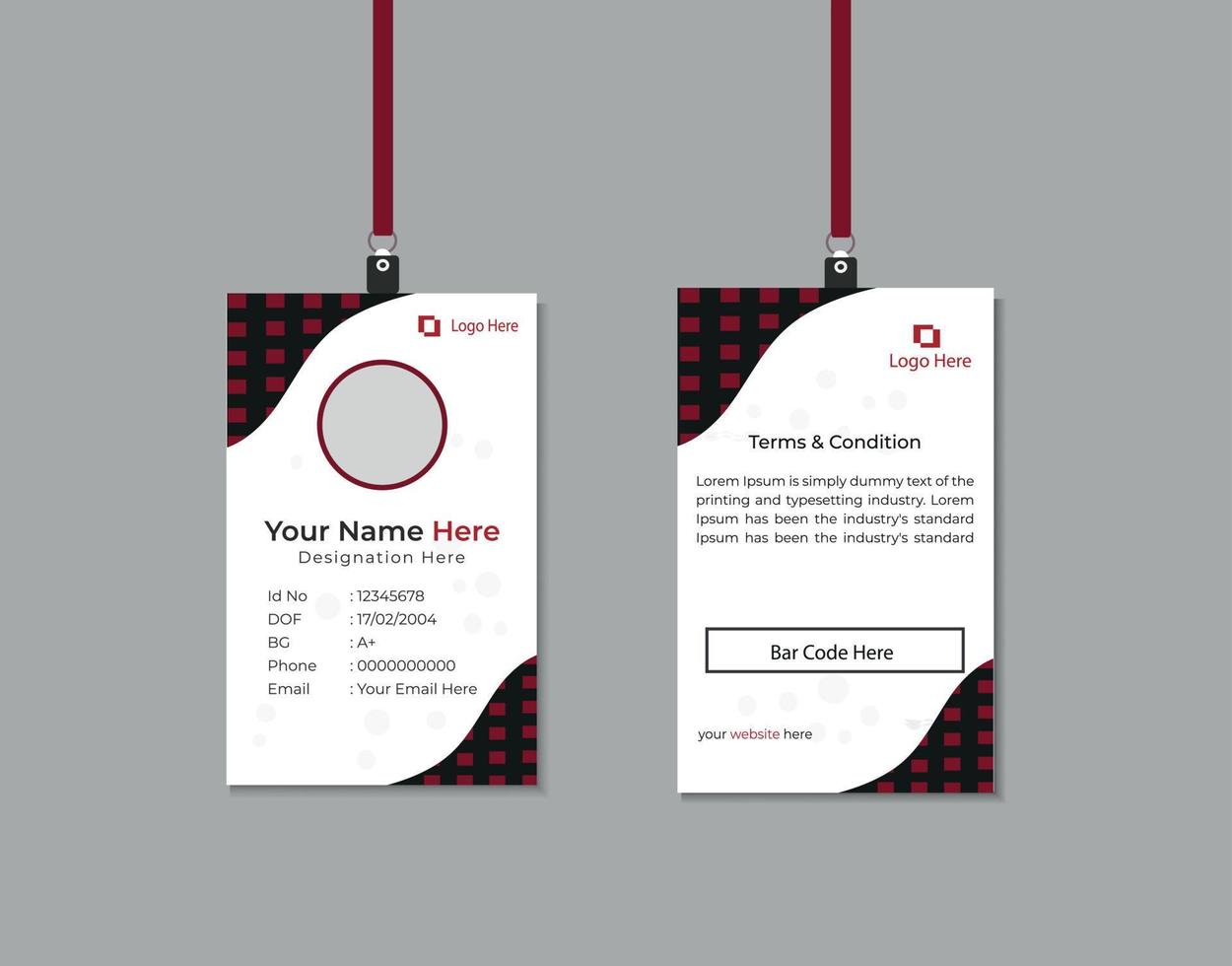 modern id card design template vector