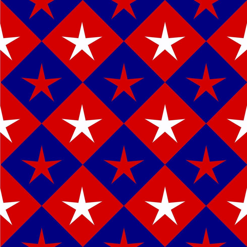 Country Flag background. White and red stars on red and blue color diagonal boxes. United State of America, France, Thailand, New Zealand, Netherlands, British, Great Britain, and Australia. vector