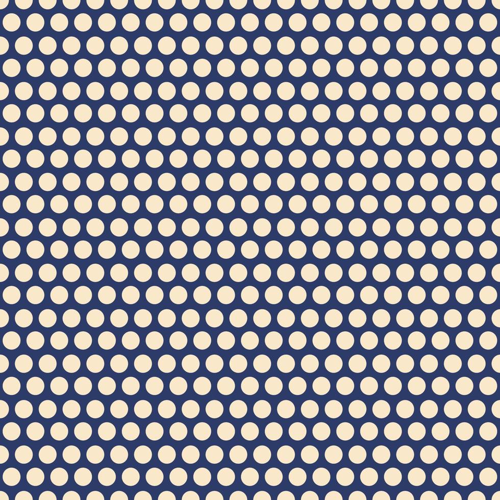 seamless pattern of soft cream polka dots on a blue background for fabric, paper, wallpapers, backgrounds vector
