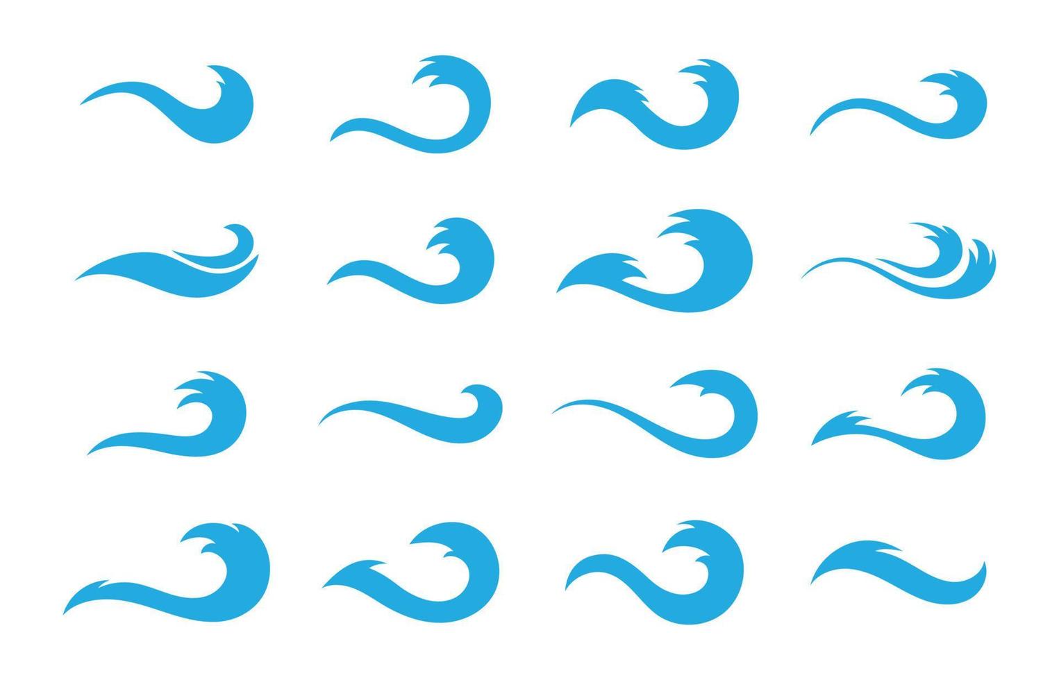 Wave icon isolated vector illustration.