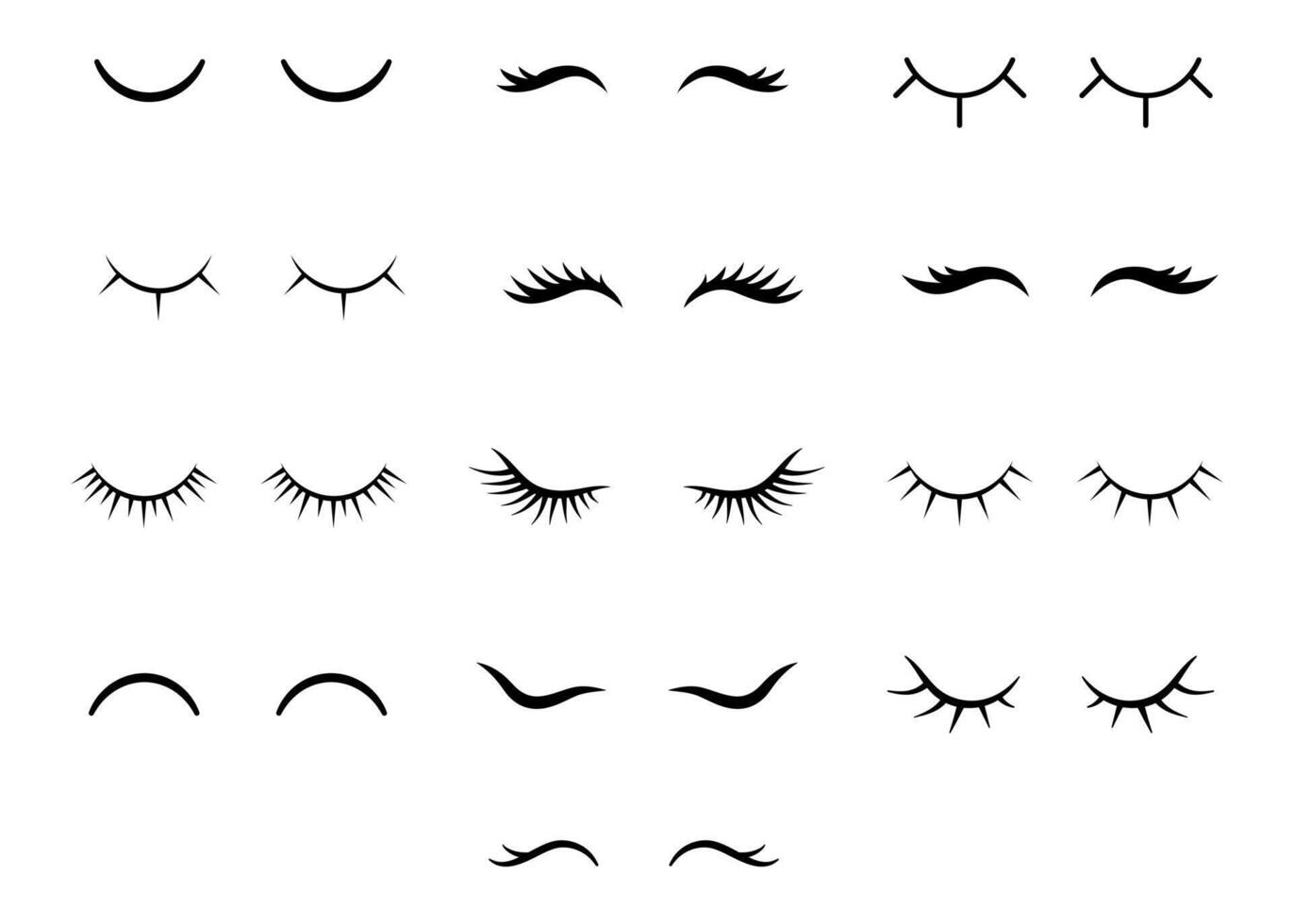 cartoon girl eyes with eyelashes clipart