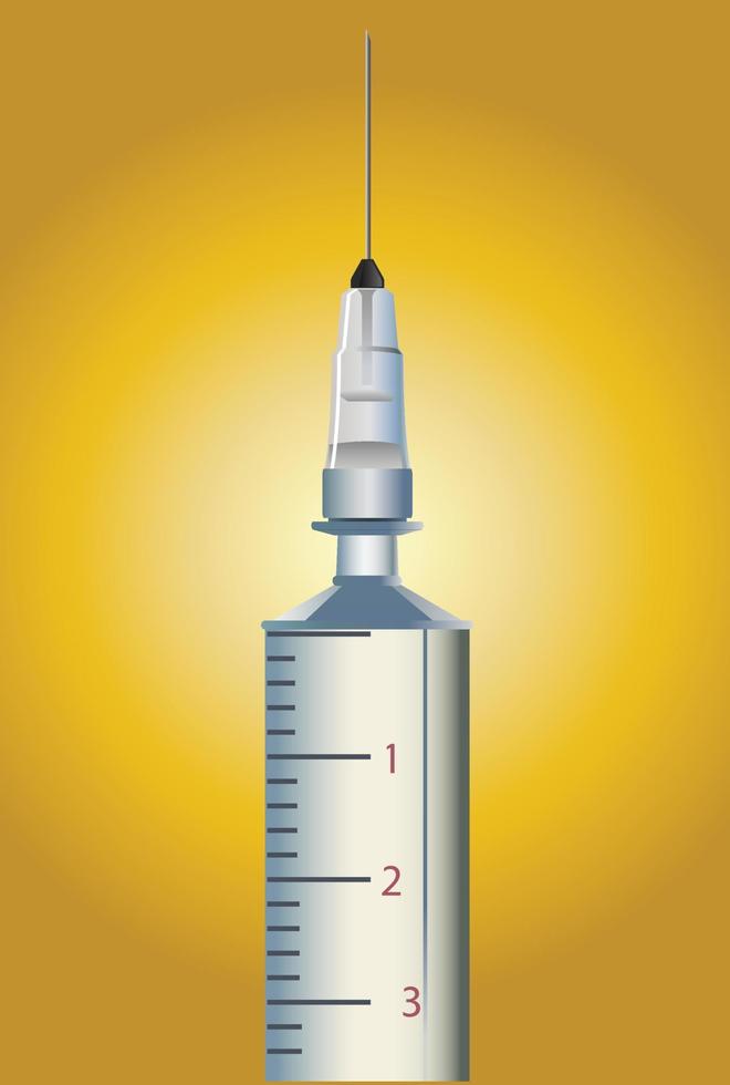 close up syringe illustration vector