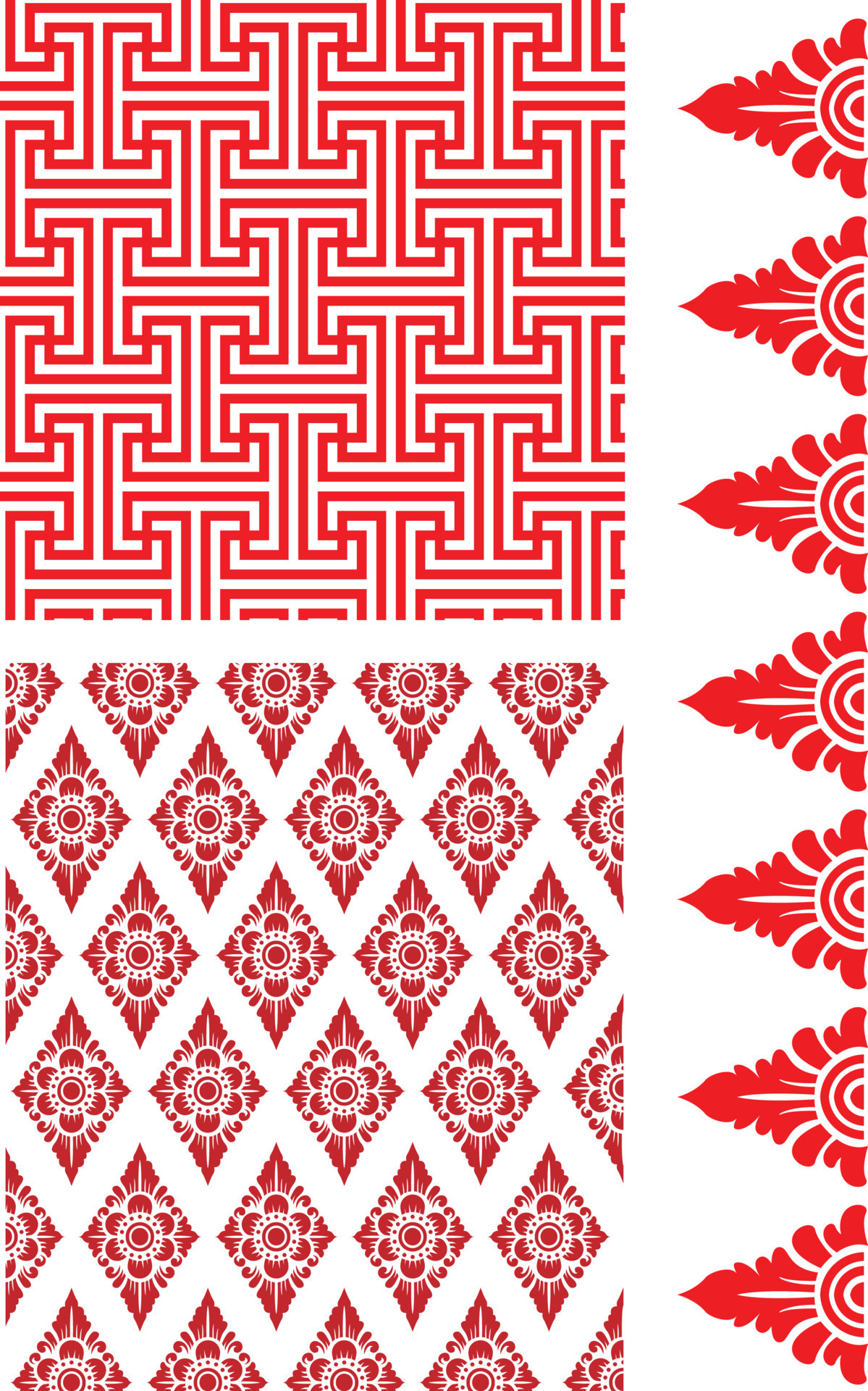 a set of balinese patterns graphic 23156930 Vector Art at Vecteezy