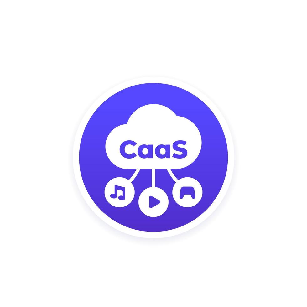 CaaS icon for web, content as a service vector