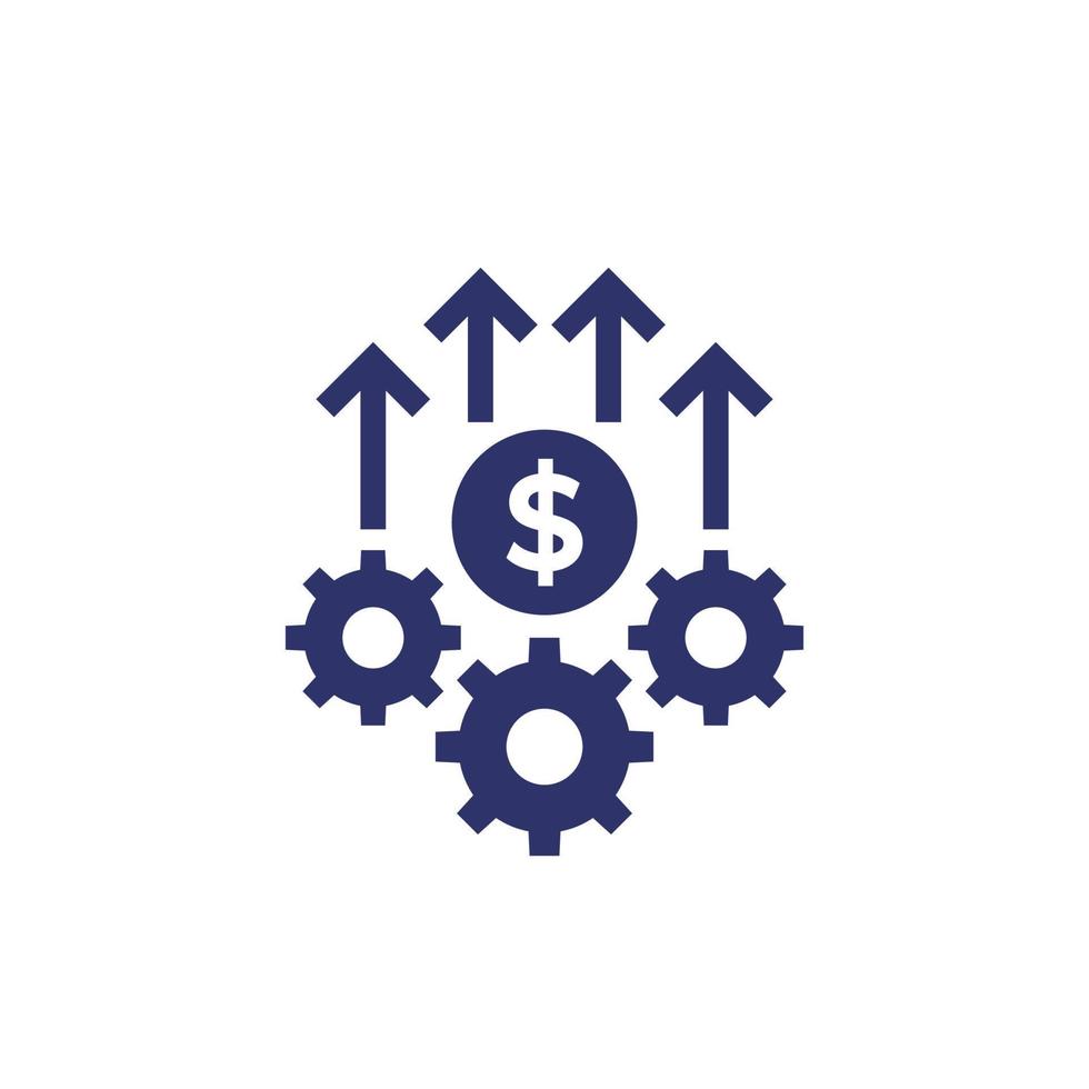 efficiency growth icon on white vector