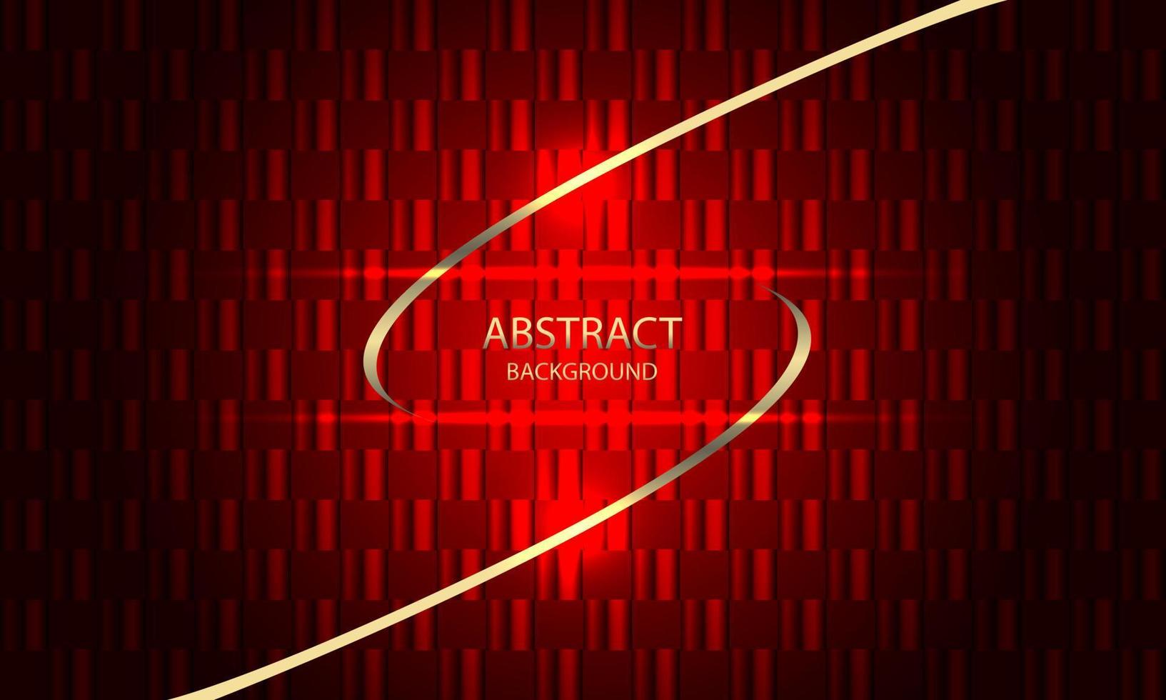 Abstract gold lines wave curve shiny effect on red metallic texture design modern luxury futuristic background vector