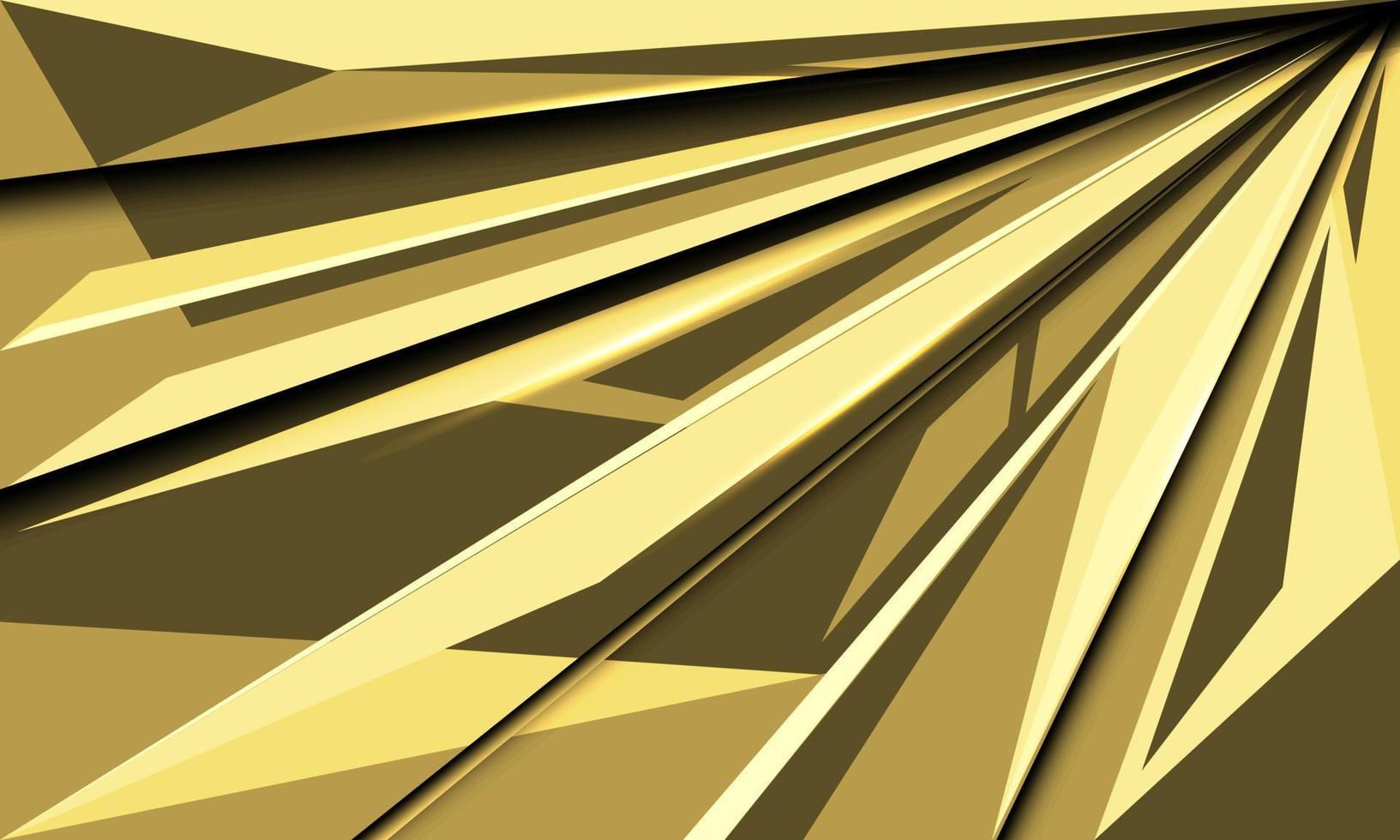 Abstract gold speed zoom geometric design modern luxury futuristic background vector