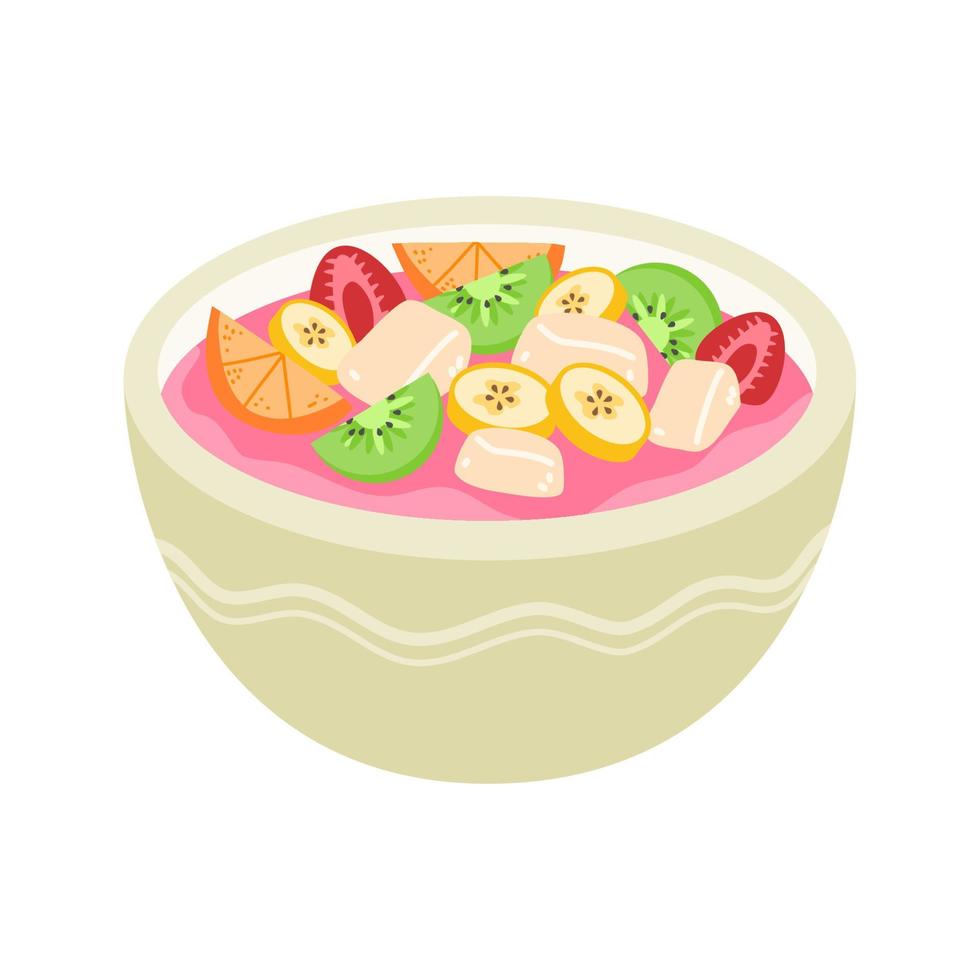 es campur indonesian dessert or es buah illustration vector