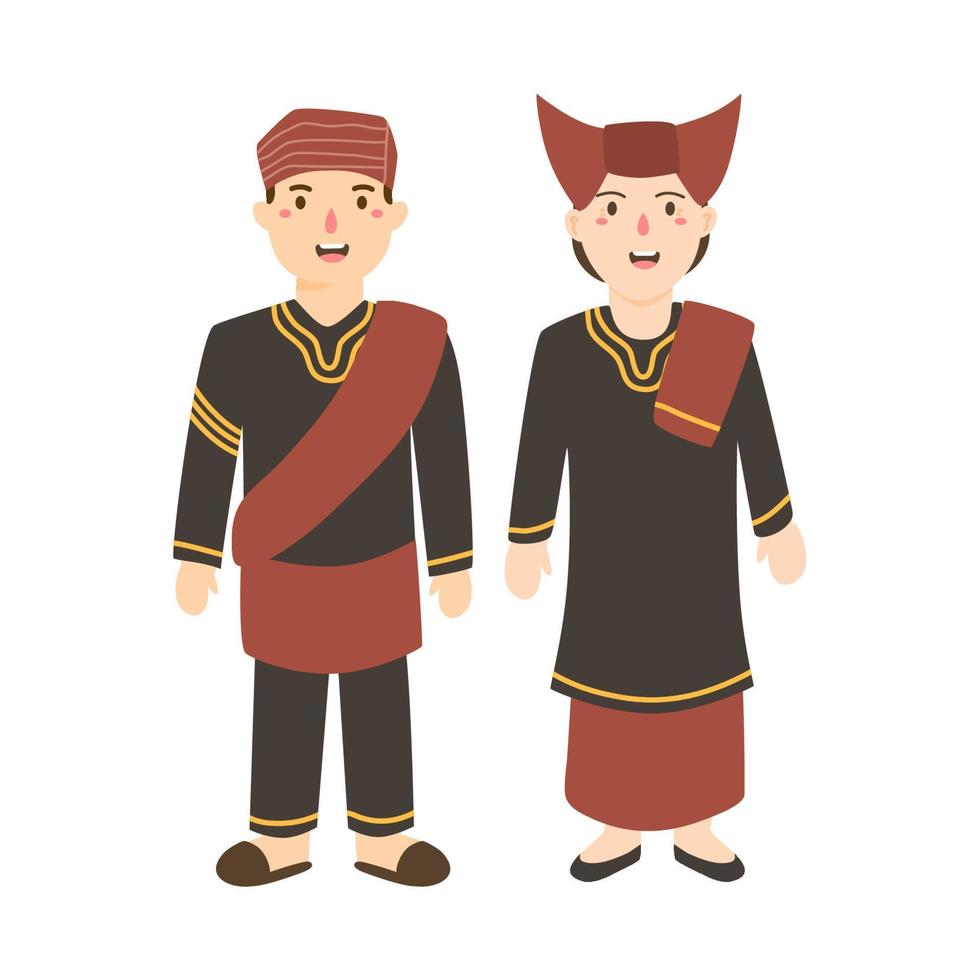 padang west sumatra traditional cloth vector