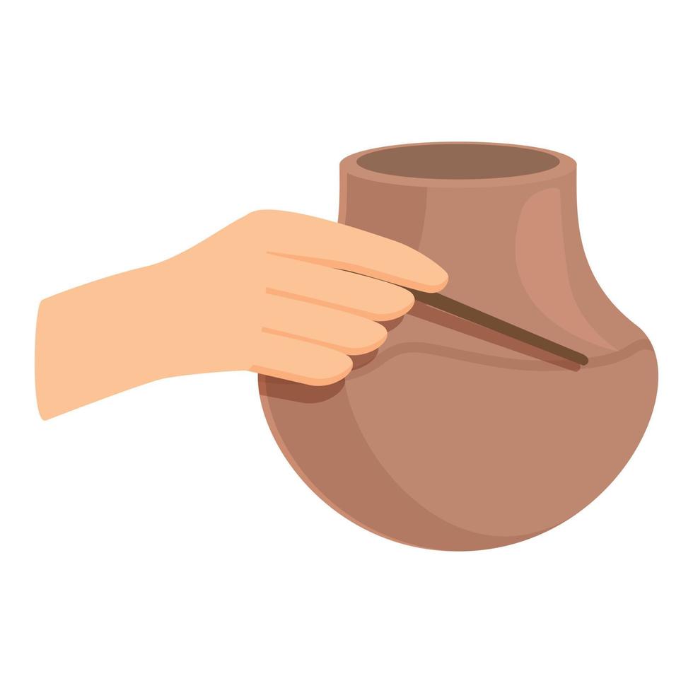 Pottery icon cartoon vector. Art workshop vector