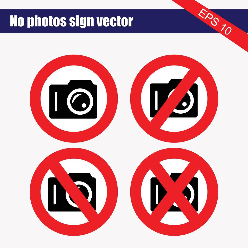 Do not take photos, black frame. vector