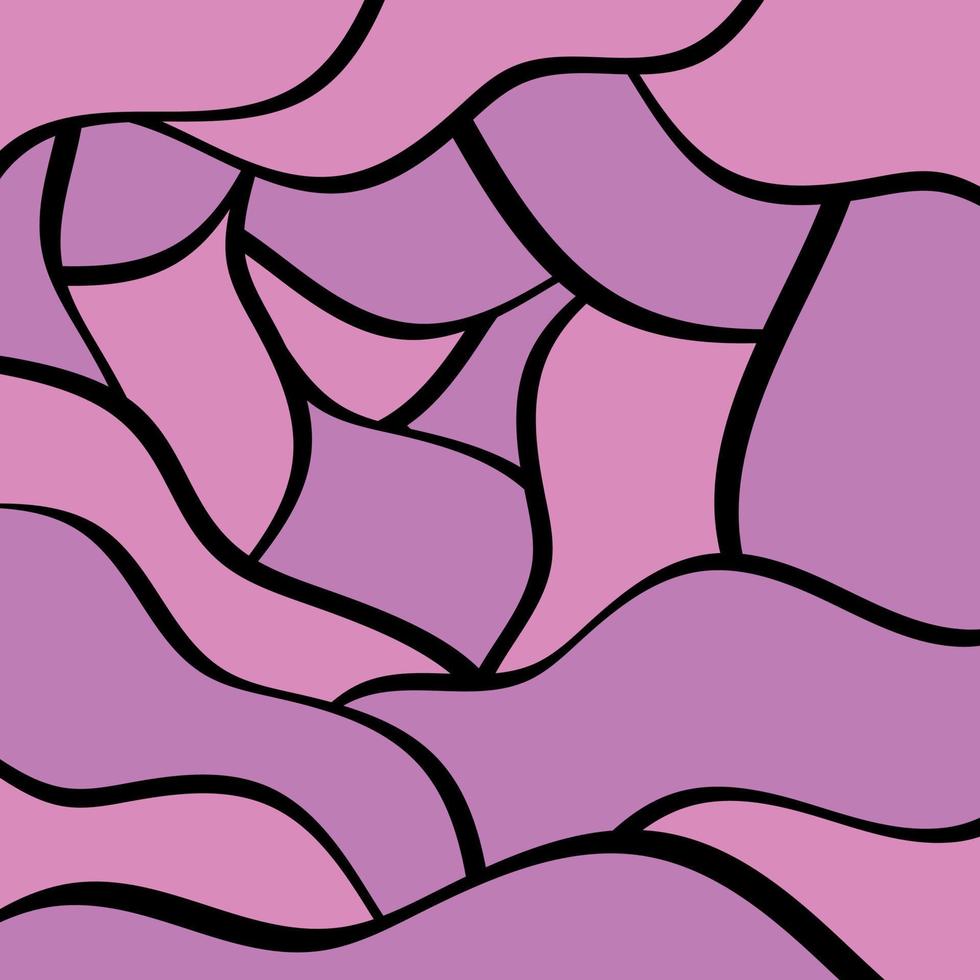 Pattern of pink wavy shapes vector