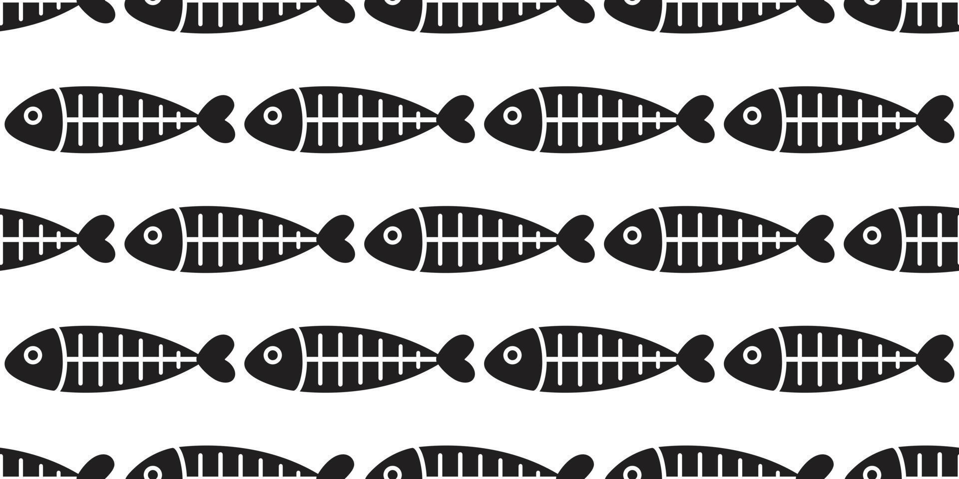 fish seamless pattern vector fish bone shark fin salmon isolated repeat background wallpaper backdrop