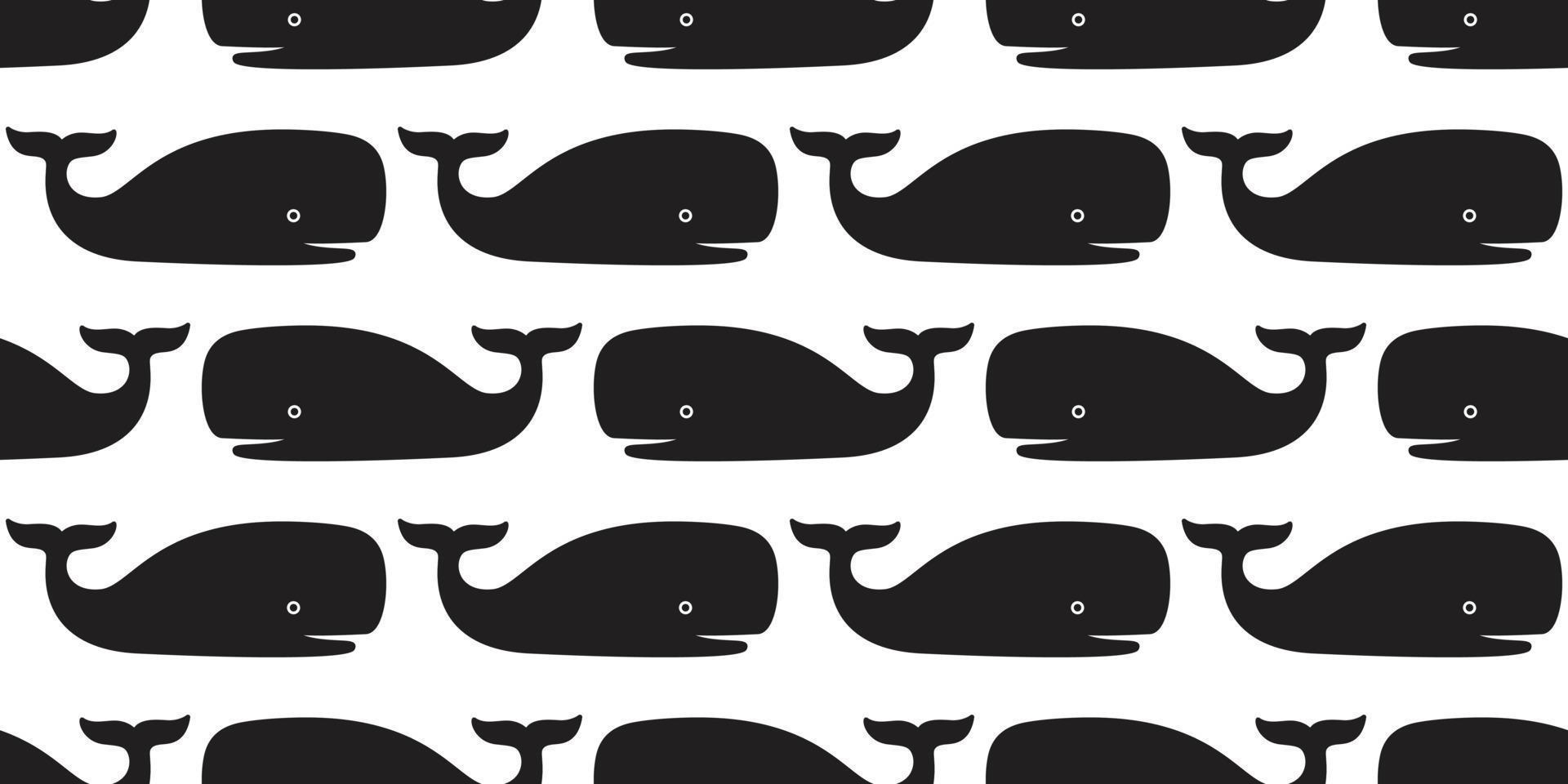 whale dolphin Seamless Pattern shark tail fin vector isolated repeat background wallpaper illustration