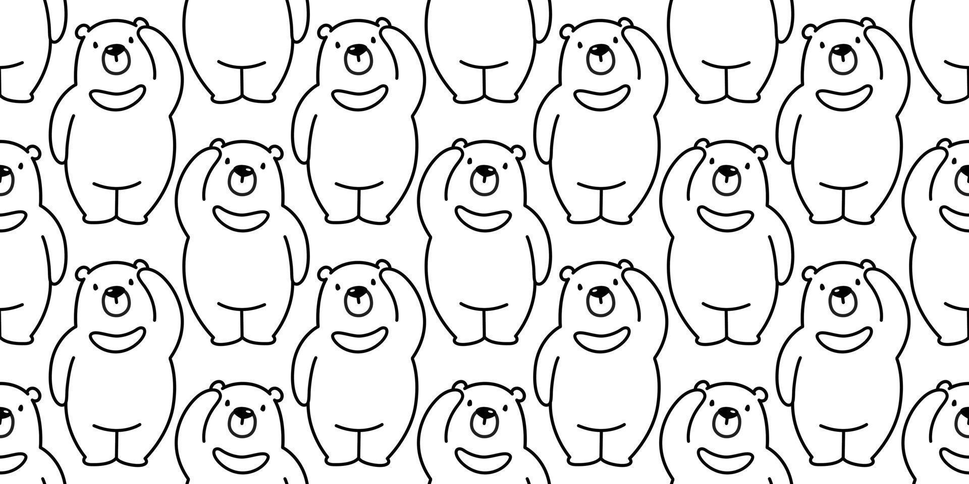 oso sin costura vector modelo polar oso panda aislado osito de peluche fondo de pantalla antecedentes