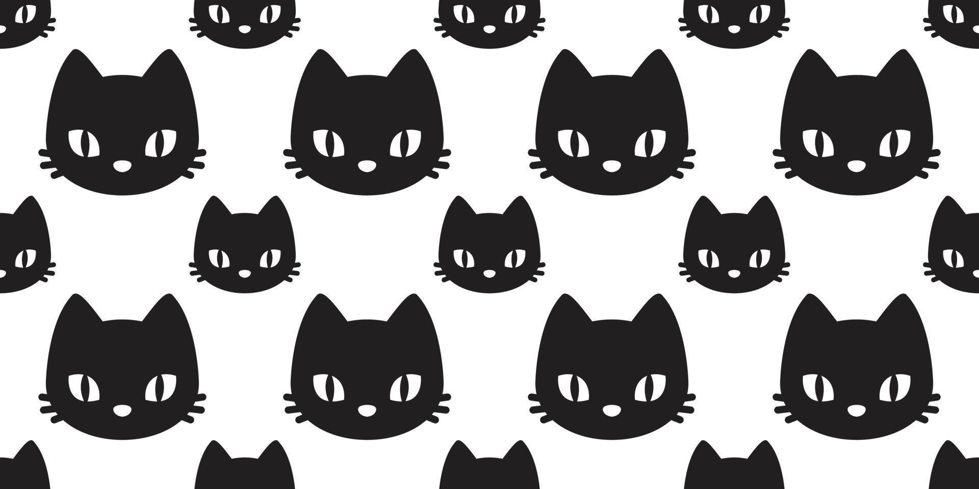 cat seamless pattern cat head vector kitten isolated background wallpaper