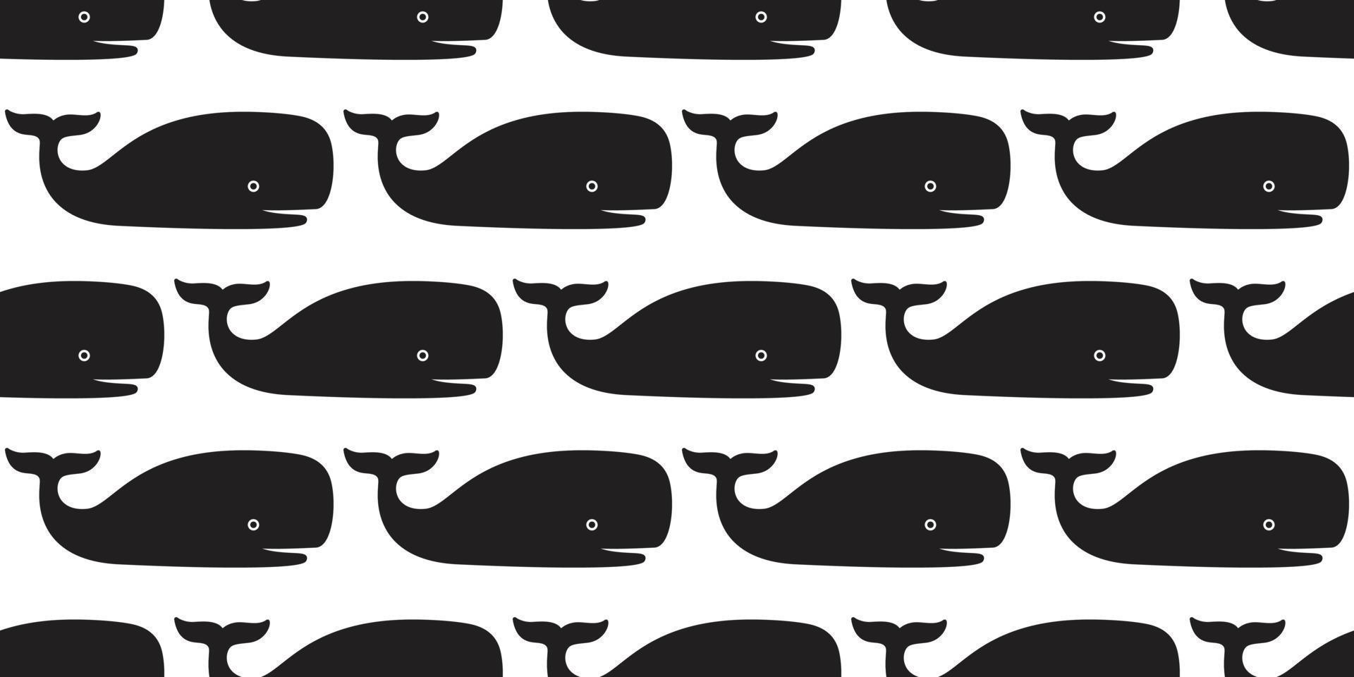 whale dolphin Seamless Pattern vector shark fin tail isolated repeat background wallpaper illustration