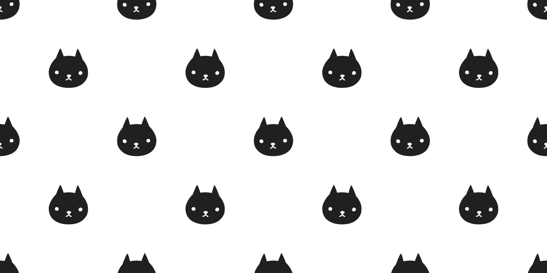 cat seamless Pattern vector kitten calico Halloween isolated wallpaper cartoon