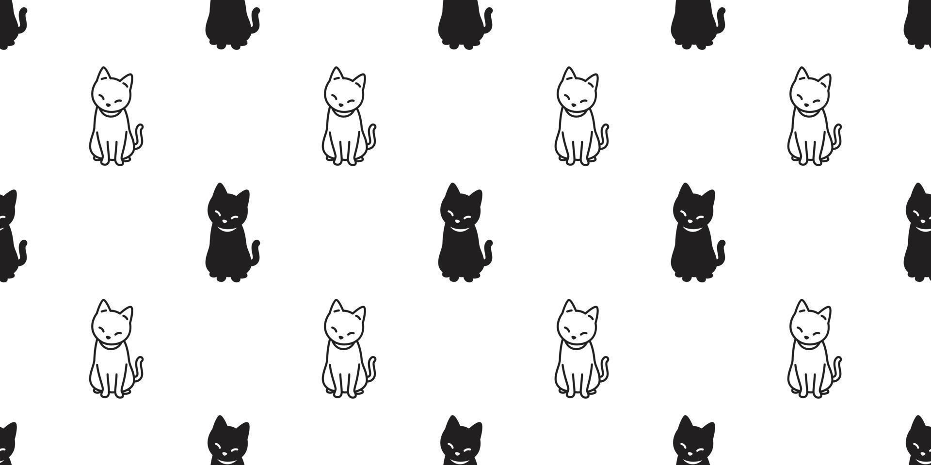 cat seamless Pattern vector Halloween isolated background repeat wallpaper cartoon