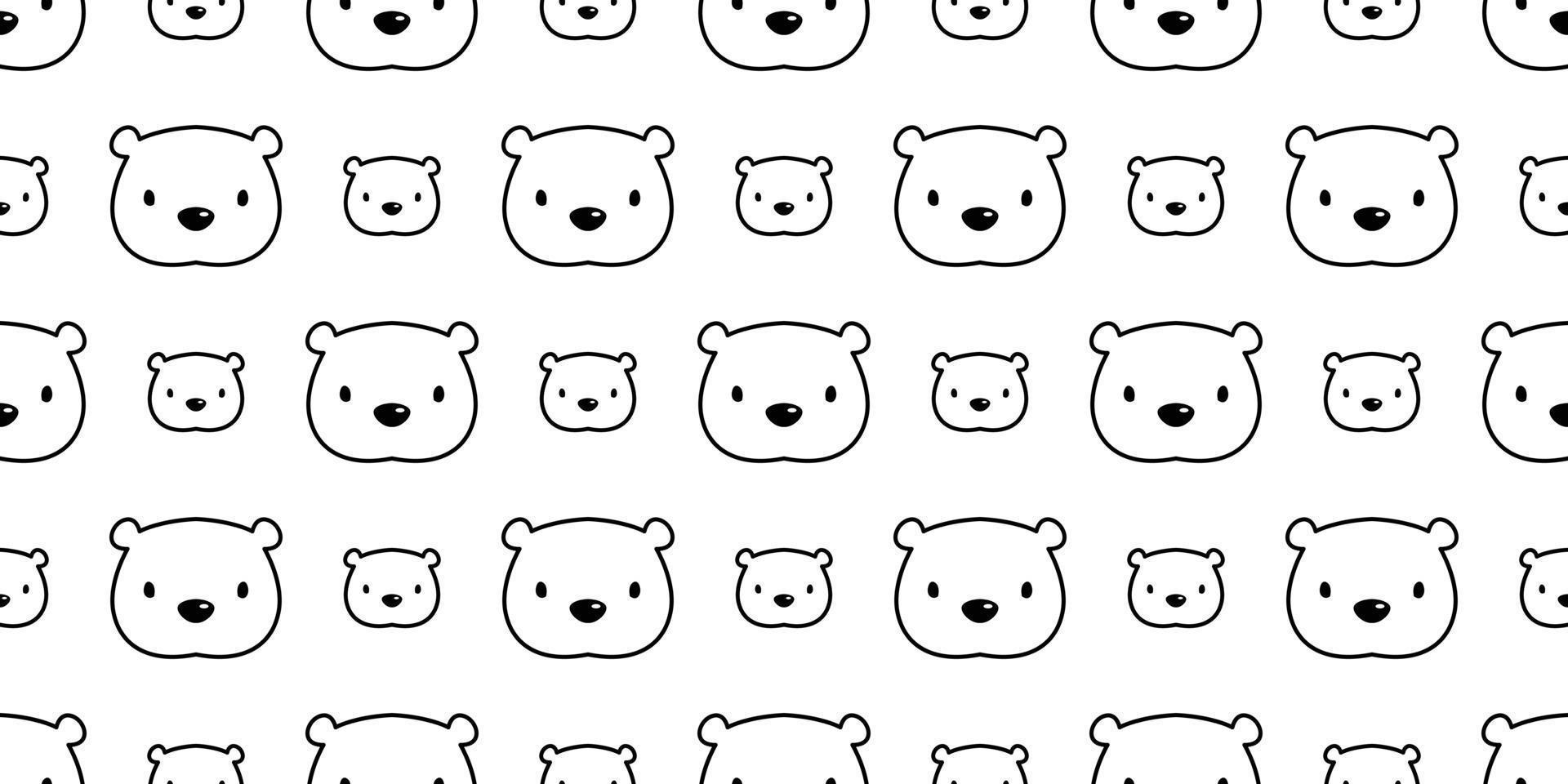 oso sin costura modelo polar oso vector panda aislado antecedentes fondo de pantalla ilustración dibujos animados