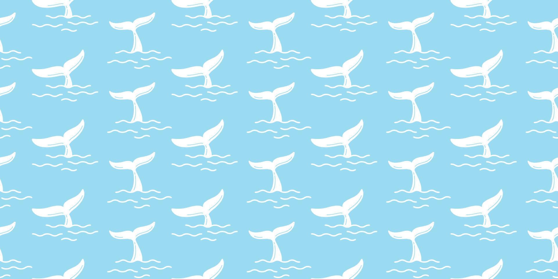 shark tail seamless pattern fin vector isolated whale dolphin wallpaper background illustration blue