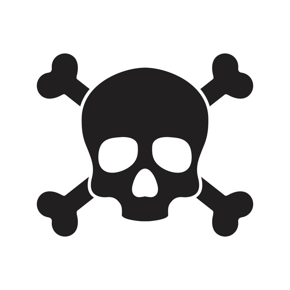 cráneo vector pirata logo icono hueso Víspera de Todos los Santos ilustración