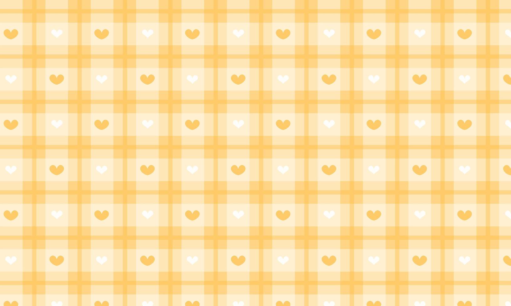 Yellow Heart Checkered Pattern Background photo