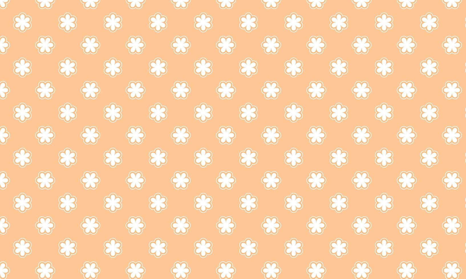 Orange Flower Dot Checkered Pattern Background photo