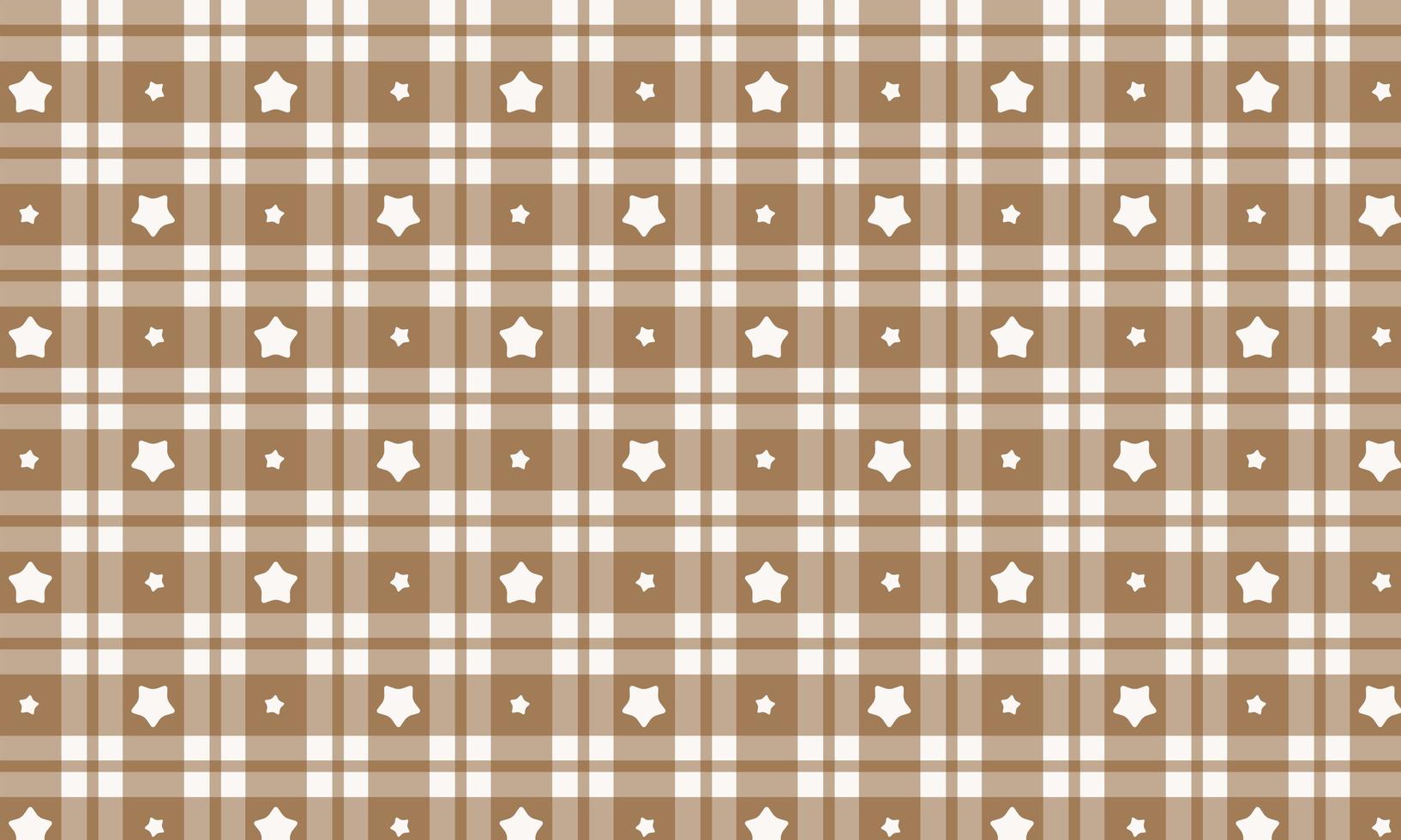 Brown Star Checkered Pattern Background photo