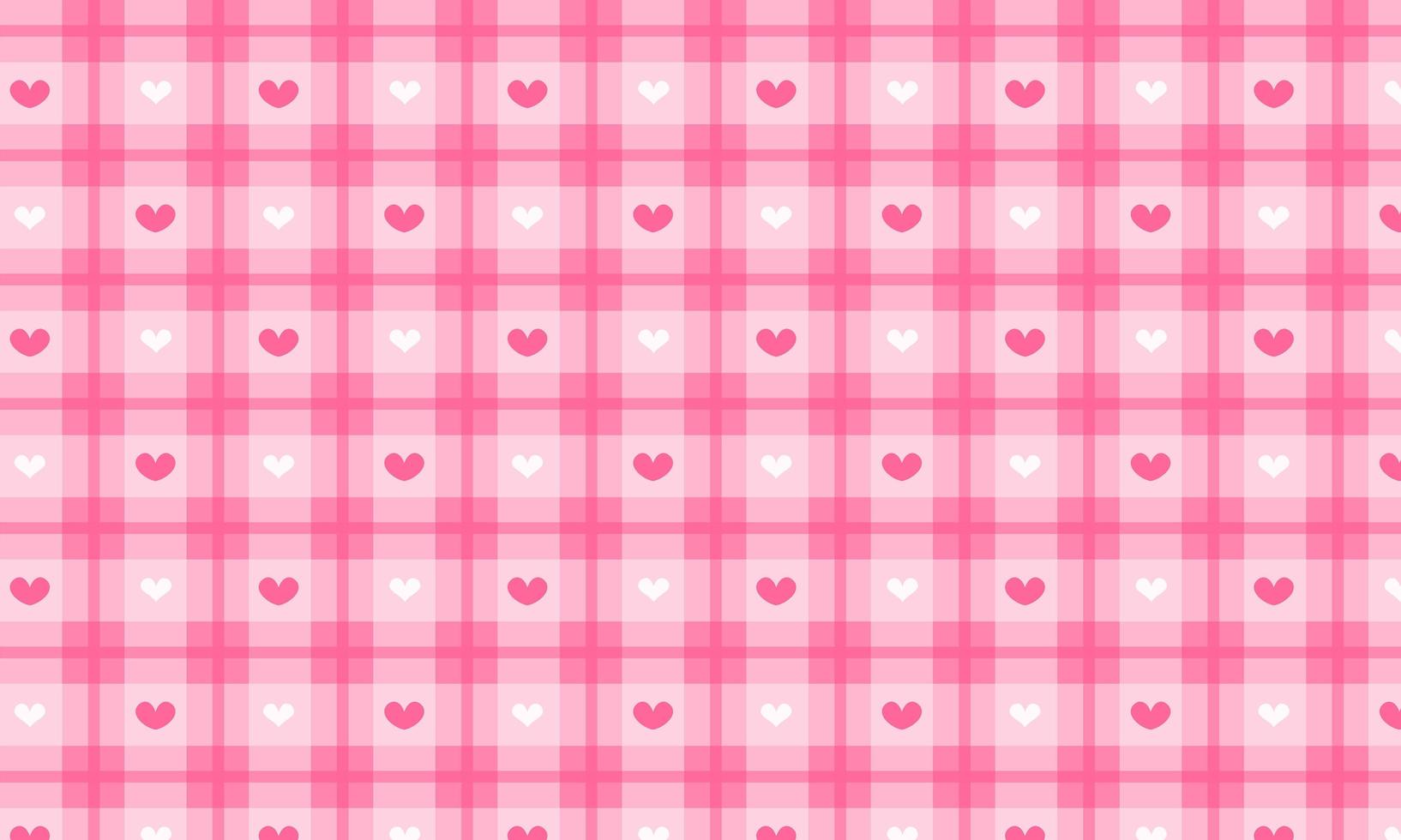 Pink Heart Checkered Pattern Background photo