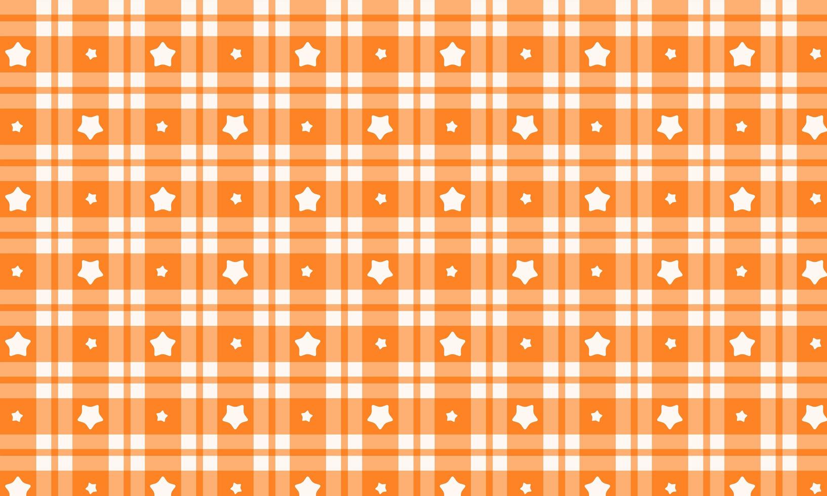 Orange Star Checkered Pattern Background photo